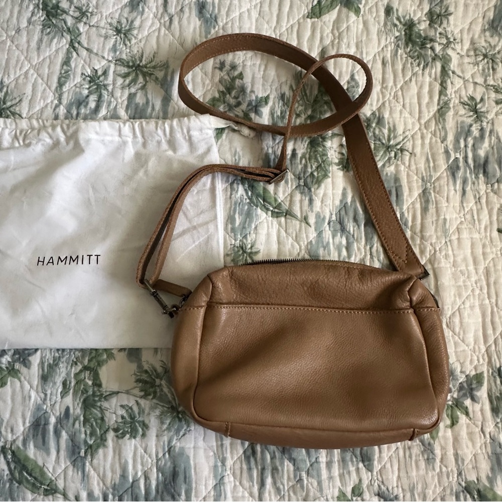 Hammitt Evan Crossbody Biscotti Tan Light Brown Gunmetal - Picture 3 of 13
